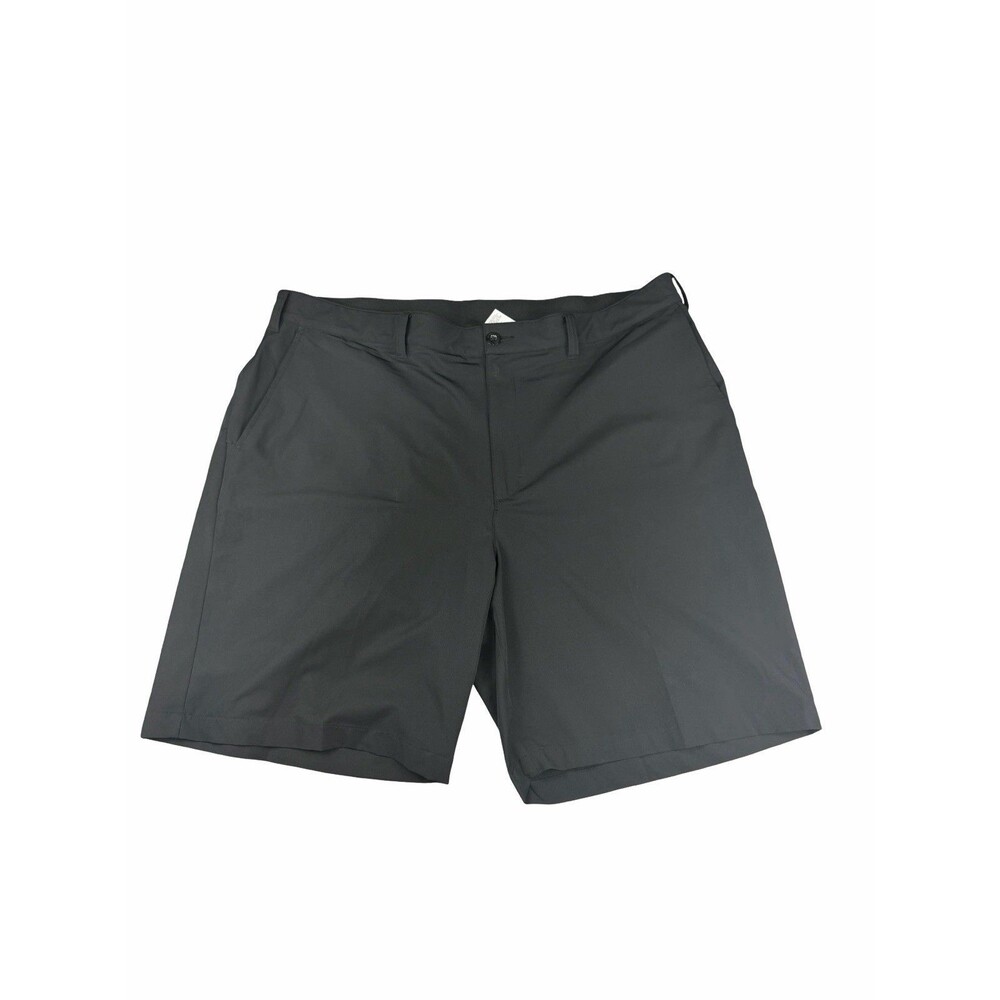Reebok Golf Men's Shorts Size 46 Gray Black Flat Front Performance Stretch Light